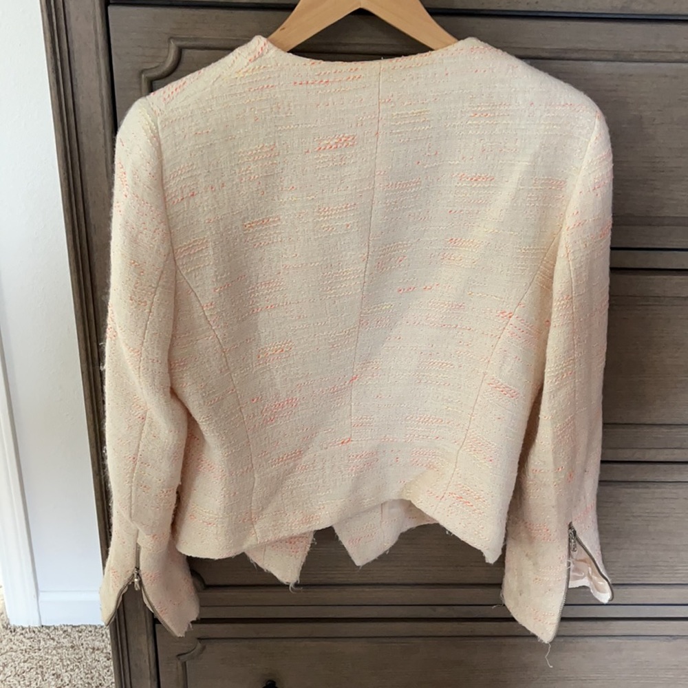Zara Basic Cream Orange Blazer, size L - Picture 5 of 6